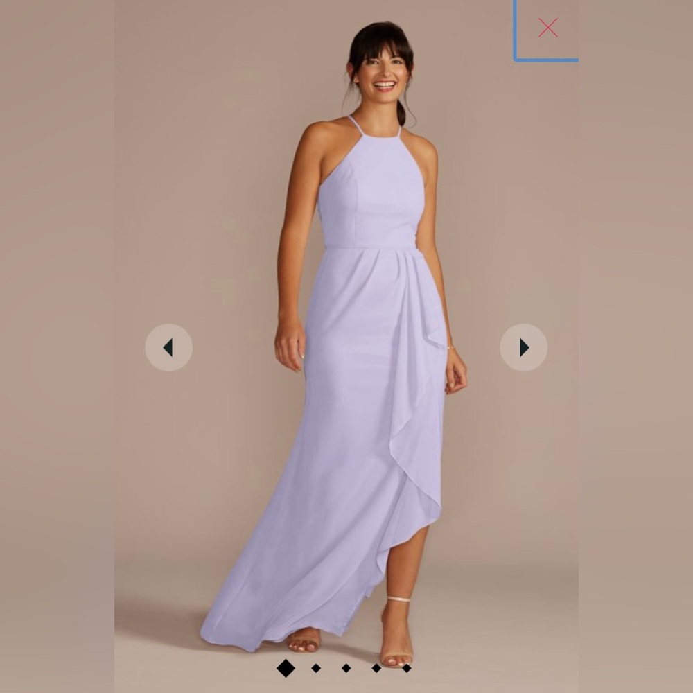 David’s Bridal High-Neck Chiffon Bridesmaid Dress